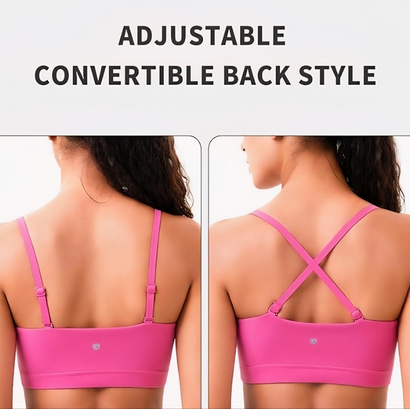 🆕️Yoga Adjustable Padded Sports Bra – Size Medium – NWOT - Picture 2 of 9